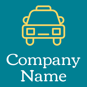 Taxi logo on a Dark Cyan background - Automotive & Vehicle