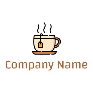 Tea cup logo on a White background - Food & Drink