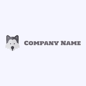 Wolf logo on a Ghost White background - Animals & Pets