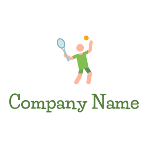 Tennis Player logo on a White background - Games & Recreation