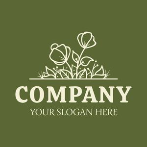 Logo of flowers growing on khaki - Wedding Service