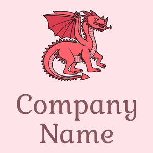 Dragon logo on a Misty Rose background - Animals & Pets