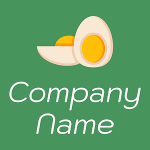 Egg logo on a Fruit Salad background - Agriculture