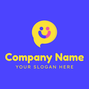 Smiling speech bubble logo - Communications