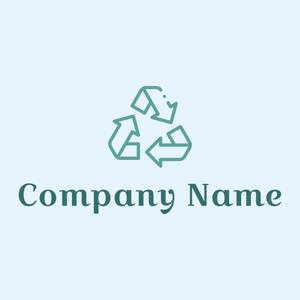 Recycling logo on a Alice Blue background - Environmental & Green