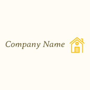 Home logo on a Floral White background - Abstract