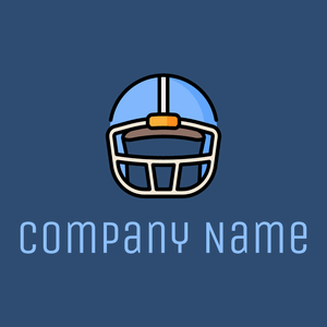 Football helmet on a Chathams Blue background - Sports