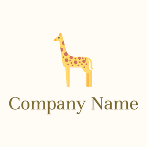 Tall Giraffe on a Floral White background - Animals & Pets