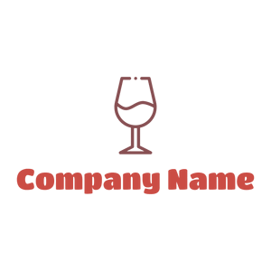 Outlined Wine glass logo on a White background - Agriculture