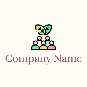 Community logo on a Floral White background - Abstract