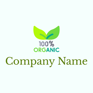 Organic logo on a Azure background - Environmental & Green