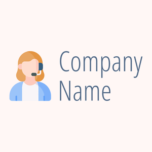 Customer service agent logo on a Snow background - Business & Consulting