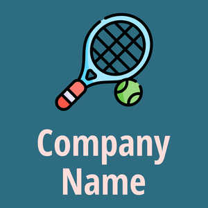 Tennis logo on a Atoll background - Games & Recreation