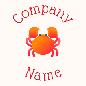 Dark Orange Crab on a Seashell background - Animals & Pets