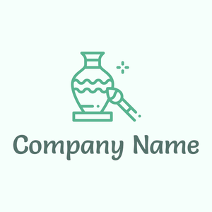 Ceramic logo on a Mint Cream background - Education