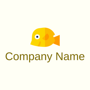 Yellow tang logo on a Ivory background - Abstract