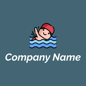 Swimmer logo on a Bismark background - Games & Recreation