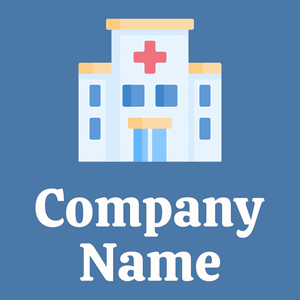 Hospital logo on a Steel Blue background - Architectural