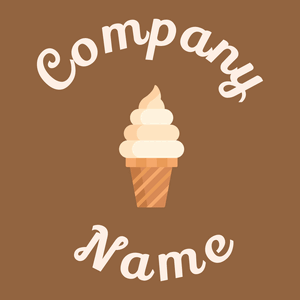 Ice cream logo on a Rope background - Food & Drink