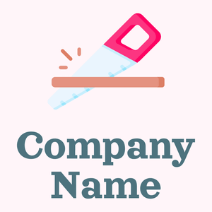 Saw logo on a Lavender Blush background - Construction & Tools