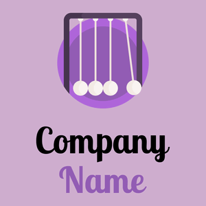 Newton cradle logo on a Lilac background - Children & Childcare