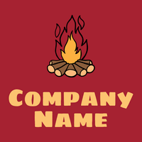 Bonfire on a Fire Brick background - Security