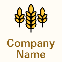 Wheat logo on a Floral White background - Agriculture