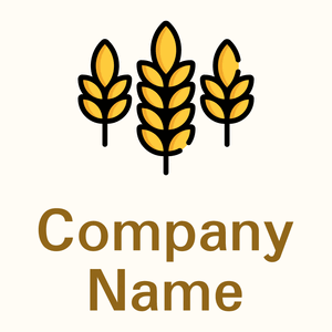 Wheat logo on a Floral White background - Agriculture