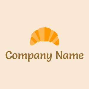 Croissant logo on a Antique White background - Food & Drink