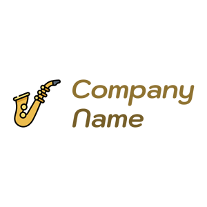 Outlined Saxophone logo on a White background - Entertainment & Arts