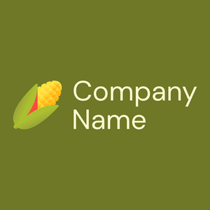 Corn logo on a Olivetone background - Agriculture