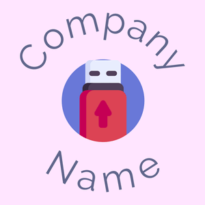 Flash drive logo on a Lavender Blush background - Computer