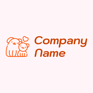 Dog logo on a Lavender Blush background - Animals & Pets