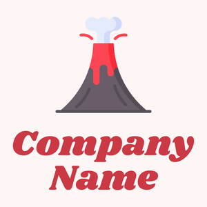 Big Volcano logo on a Snow background - Abstract