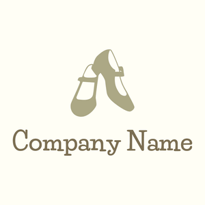 Female flamenco dancer shoes logo on a Ivory background - Games & Recreation