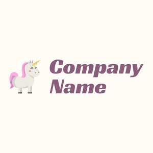 Unicorn logo on a Floral White background - Abstract