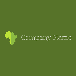 Africa logo on a Rain Forest background - Environmental & Green