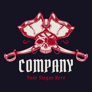 pirate skull with swords logo - Entertainment & Arts