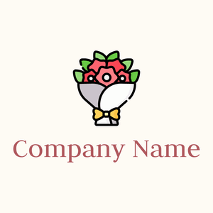 Flower logo on a Floral White background - Agriculture