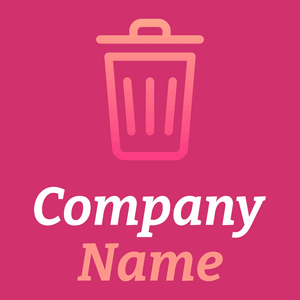 Recycle bin logo on a Deep Cerise background - Environmental & Green