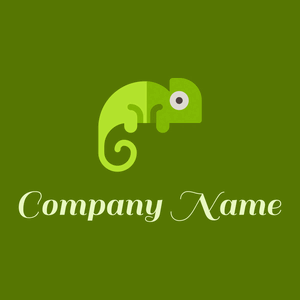 Pear Chameleon on a Olive background - Animals & Pets