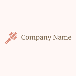 Tennis racket logo on a Snow background - Games & Recreation