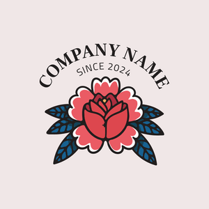 pink flower tattoo logo - Entertainment & Arts