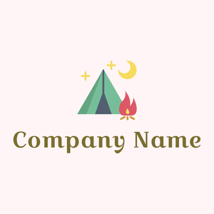 Camping logo on a Snow background - Automotive & Vehicle