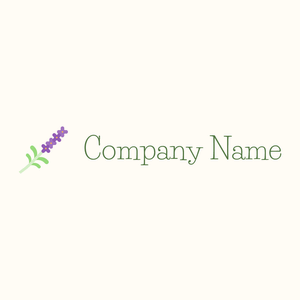 Lavender logo on a Floral White background - Floral