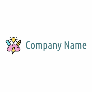 Brainstorming logo on a White background - Abstract