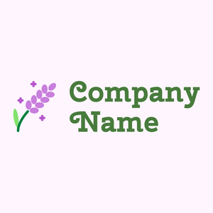 Lavender logo on a Lavender Blush background - Floral