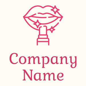 Lipstick logo on a Floral White background - Fashion & Beauty