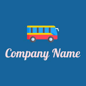 School bus logo on a blue background - Automotive & Vehicle