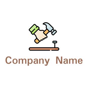 Hammer logo on a White background - Construction & Tools